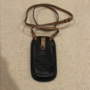 Tory Burch Black and Brown Crossbody Bag